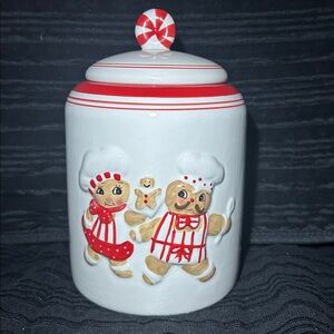 Peppermint Place Gingerbread Baker/Chef Family Cookie Jar~NEW!